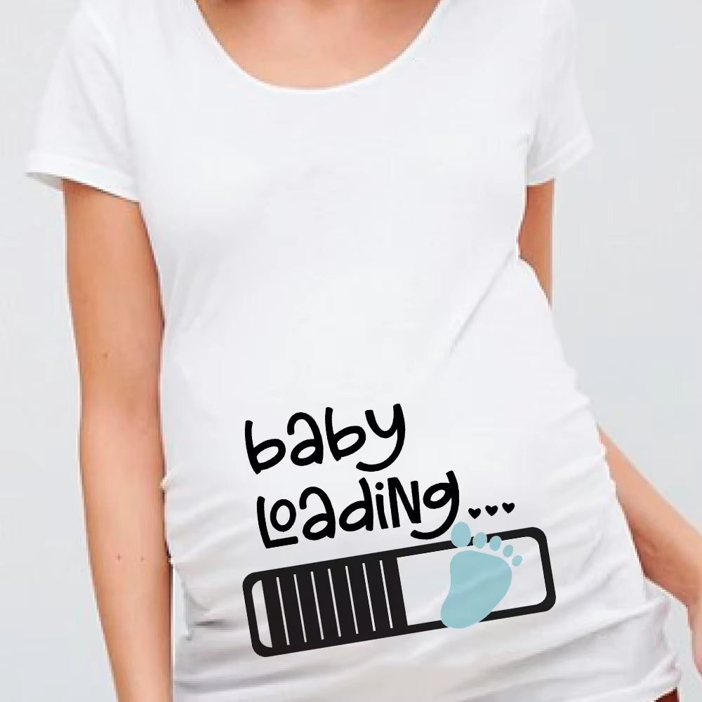 Women Pregnancy T-Shirt It'S a Girl Baby Print Pregnant Maternity T Shirts Funny Pregnant Women Summer Tees Pregnant Tops