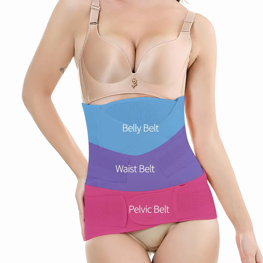 3In1 Belly/Abdomen/Pelvis Postpartum Belt Body Recovery Shapewear Waist Cincher Belly Bands Pregnancy Maternity Clothing