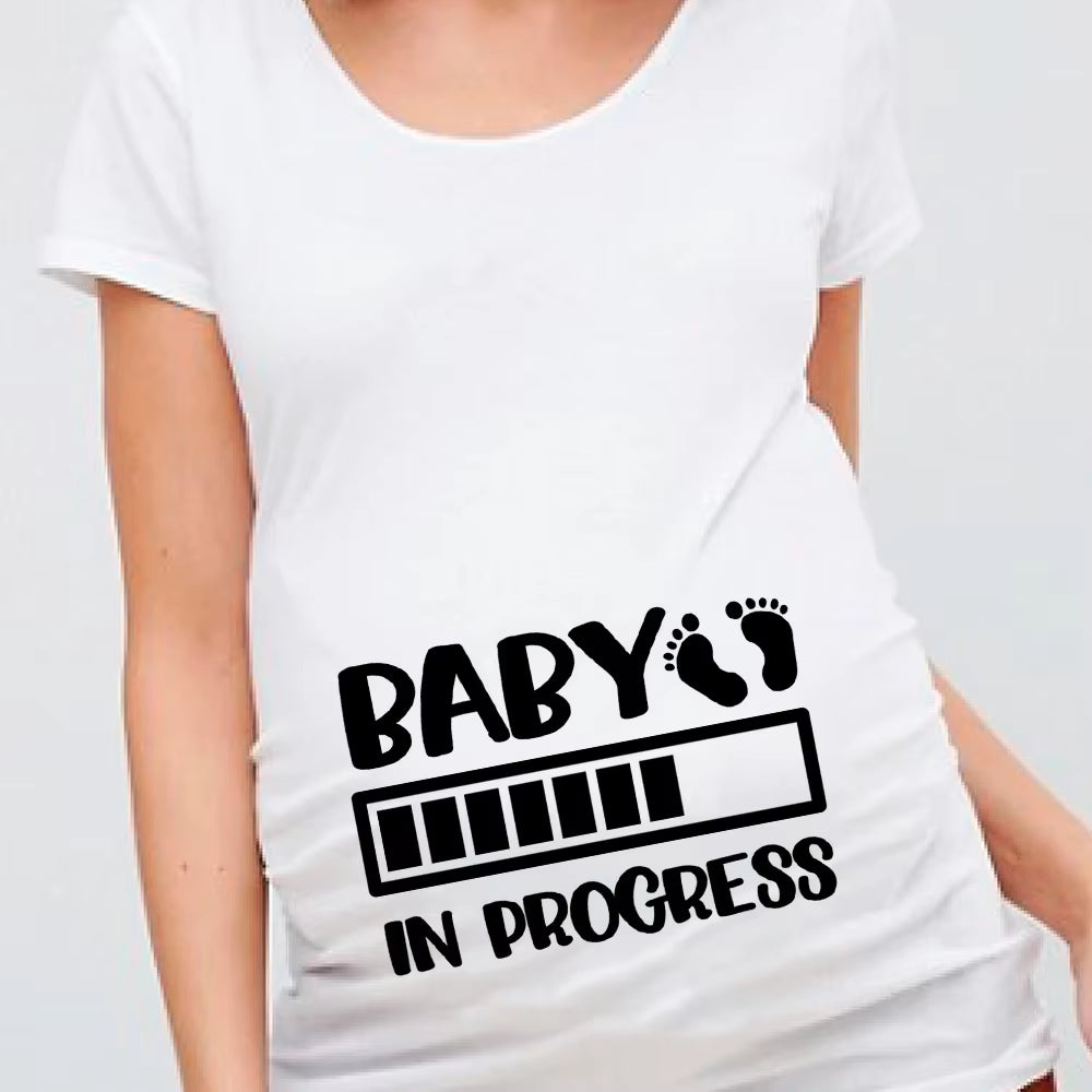 Women Pregnancy T-Shirt It'S a Girl Baby Print Pregnant Maternity T Shirts Funny Pregnant Women Summer Tees Pregnant Tops