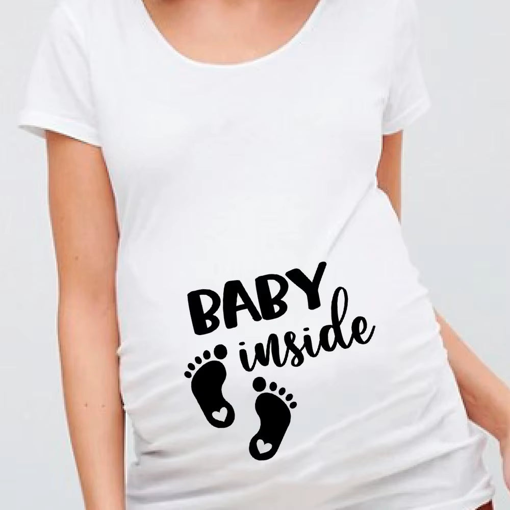 Women Pregnancy T-Shirt It'S a Girl Baby Print Pregnant Maternity T Shirts Funny Pregnant Women Summer Tees Pregnant Tops