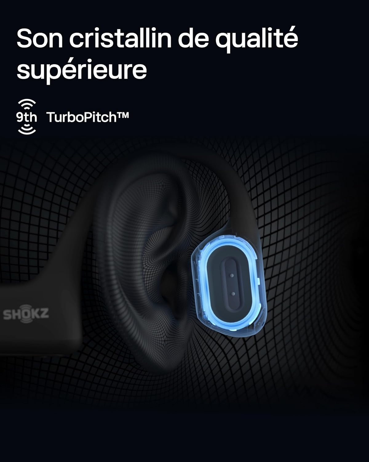 Openrun Pro Casque À Conduction Osseuse, Écouteurs Bluetooth Oreillles Libres Pour Le Sport Avec Micro, Casque Sans Fil Étanche IP55, 10H D'Autonomie, Bandeau De Sport, Bleu