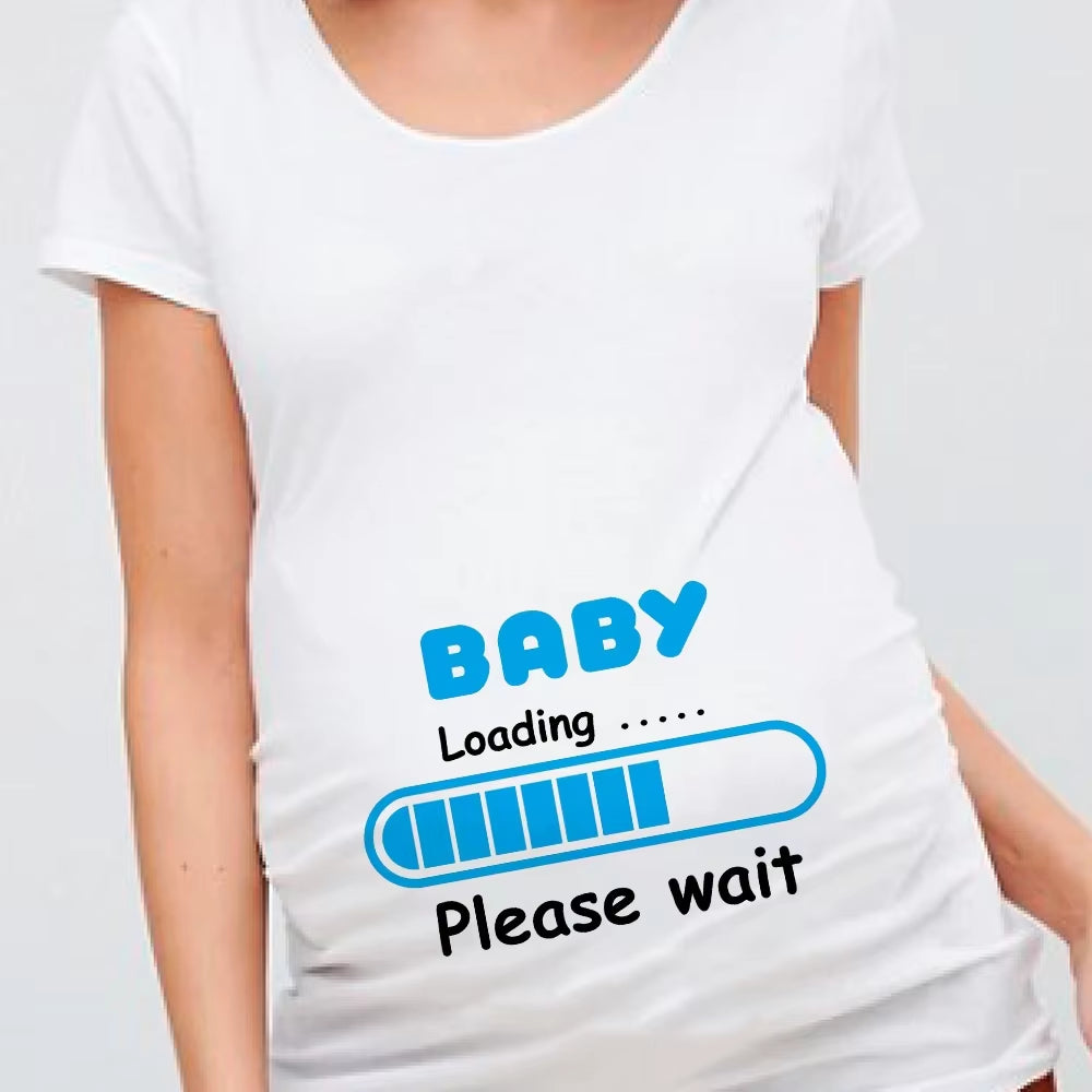 Women Pregnancy T-Shirt It'S a Girl Baby Print Pregnant Maternity T Shirts Funny Pregnant Women Summer Tees Pregnant Tops