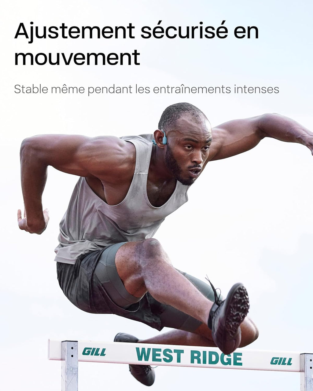 Openrun Pro Casque À Conduction Osseuse, Écouteurs Bluetooth Oreillles Libres Pour Le Sport Avec Micro, Casque Sans Fil Étanche IP55, 10H D'Autonomie, Bandeau De Sport, Bleu