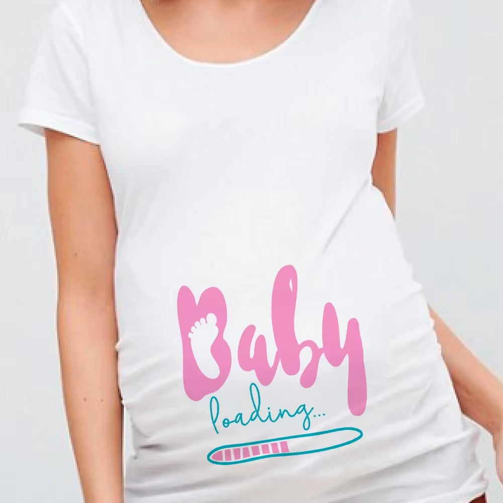 Women Pregnancy T-Shirt It'S a Girl Baby Print Pregnant Maternity T Shirts Funny Pregnant Women Summer Tees Pregnant Tops